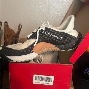 New Balance Minimus Black and White Athletic Shoes